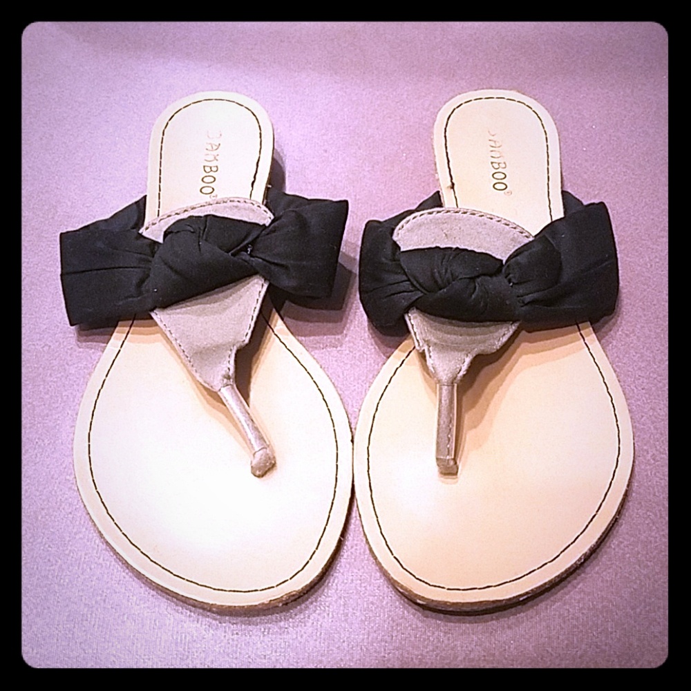 Black & Biege Sandals